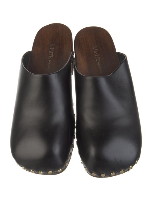 Khaite Leather Studded Accents Mules