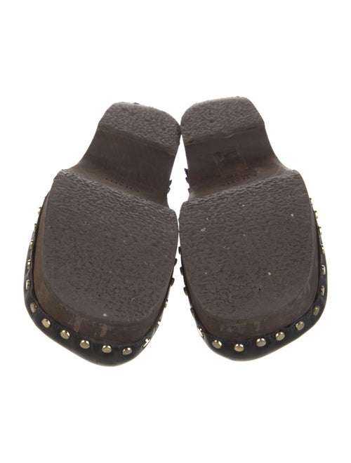Khaite Leather Studded Accents Mules