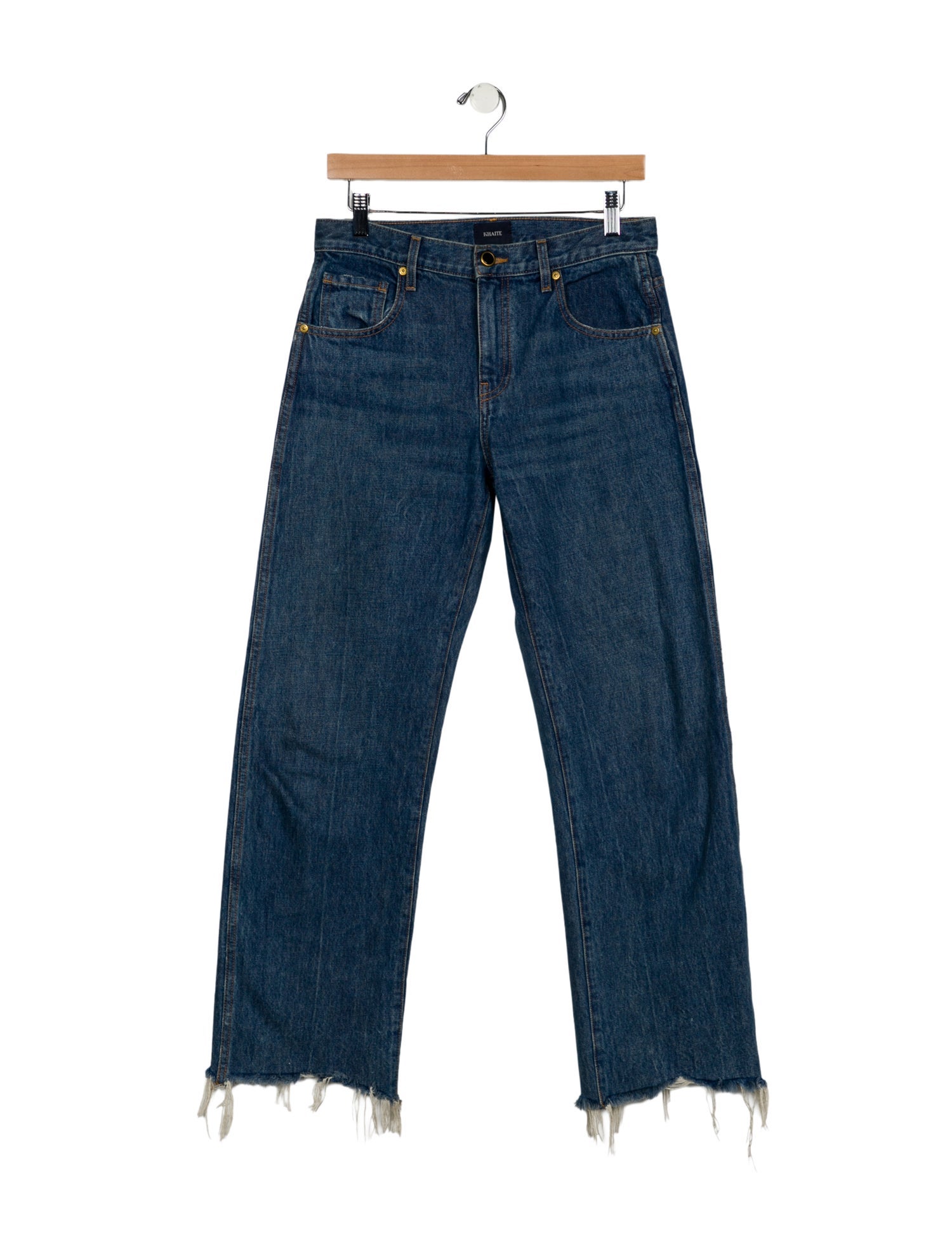 Khaite Mid-Rise Wide Leg Jeans