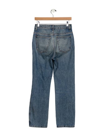 Khaite High-Rise Straight Leg Jeans