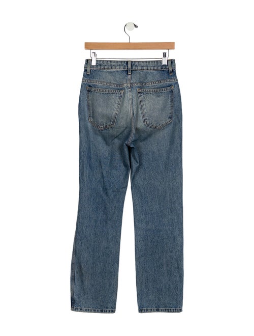 Khaite High-Rise Straight Leg Jeans