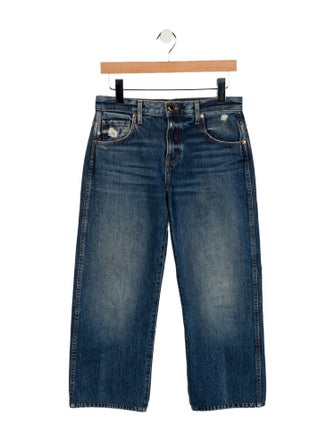 Khaite Mid-Rise Straight Leg Jeans