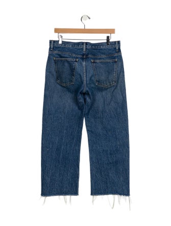 Khaite Mid-Rise Wide Leg Jeans