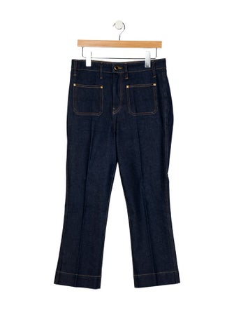 Khaite High-Rise Straight Leg Jeans