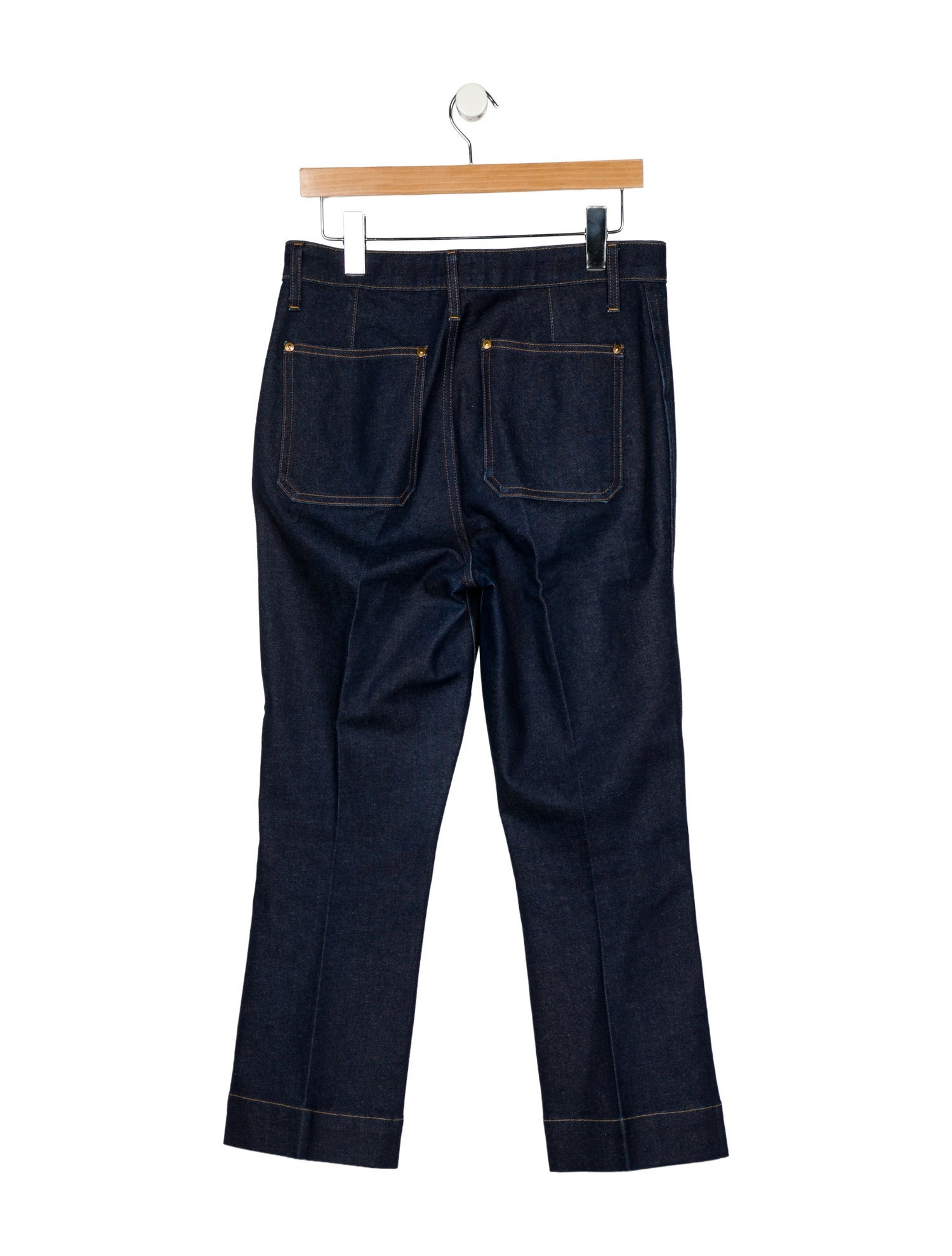 Khaite High-Rise Straight Leg Jeans