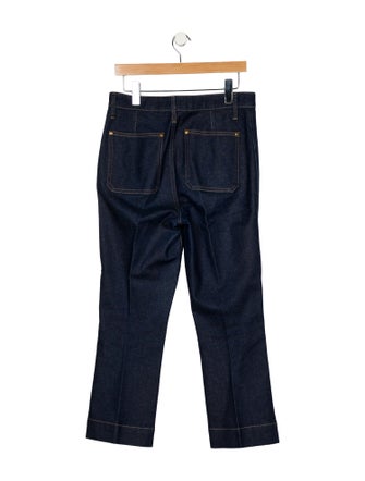 Khaite High-Rise Straight Leg Jeans