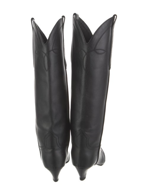 Khaite Leather Western Boots