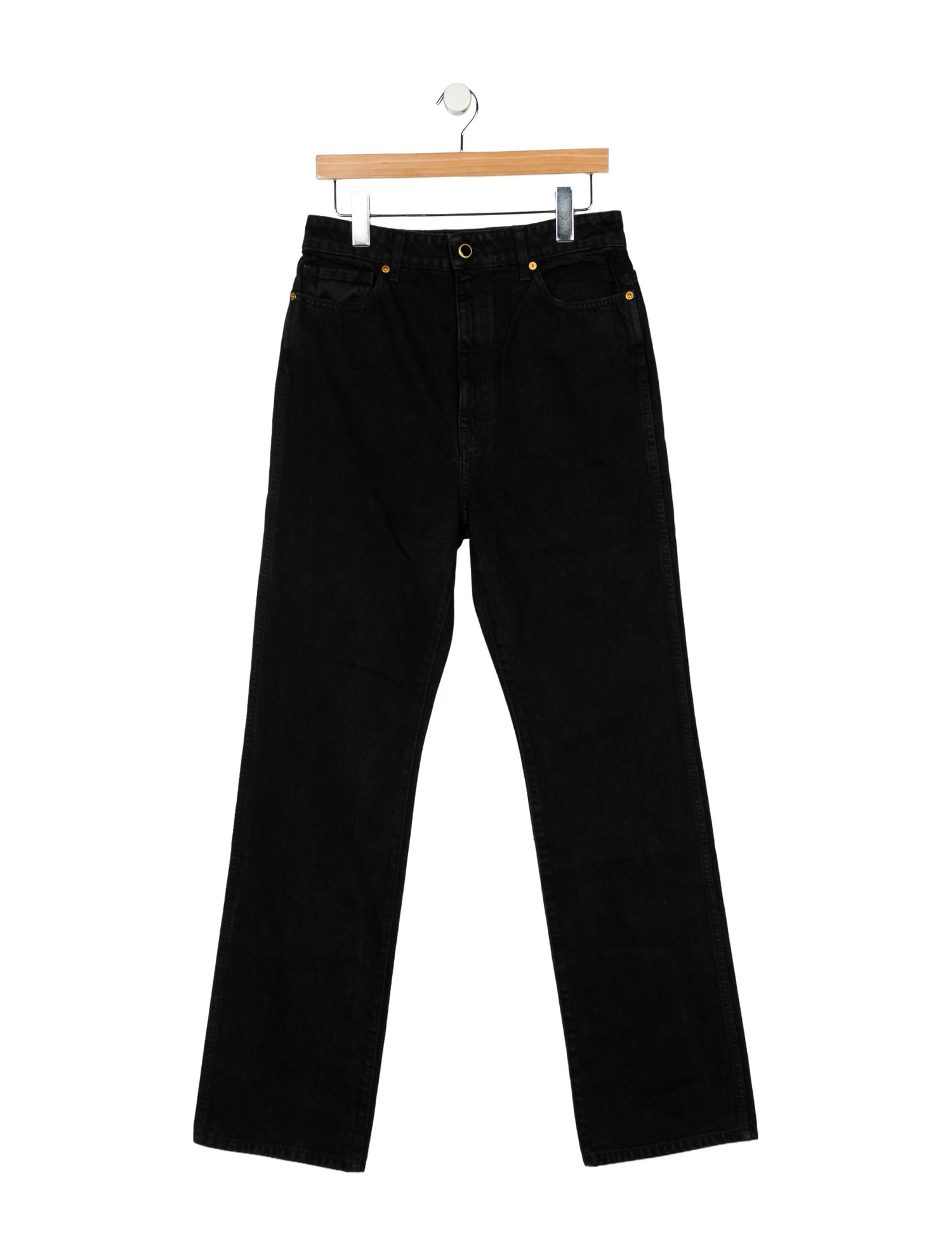 Khaite High-Rise Straight Leg Jeans