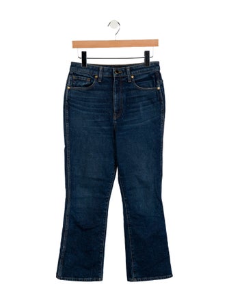 Khaite High-Rise Straight Leg Jeans