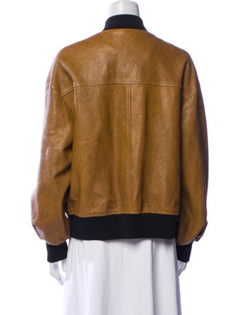 Khaite Leather Bomber Jacket