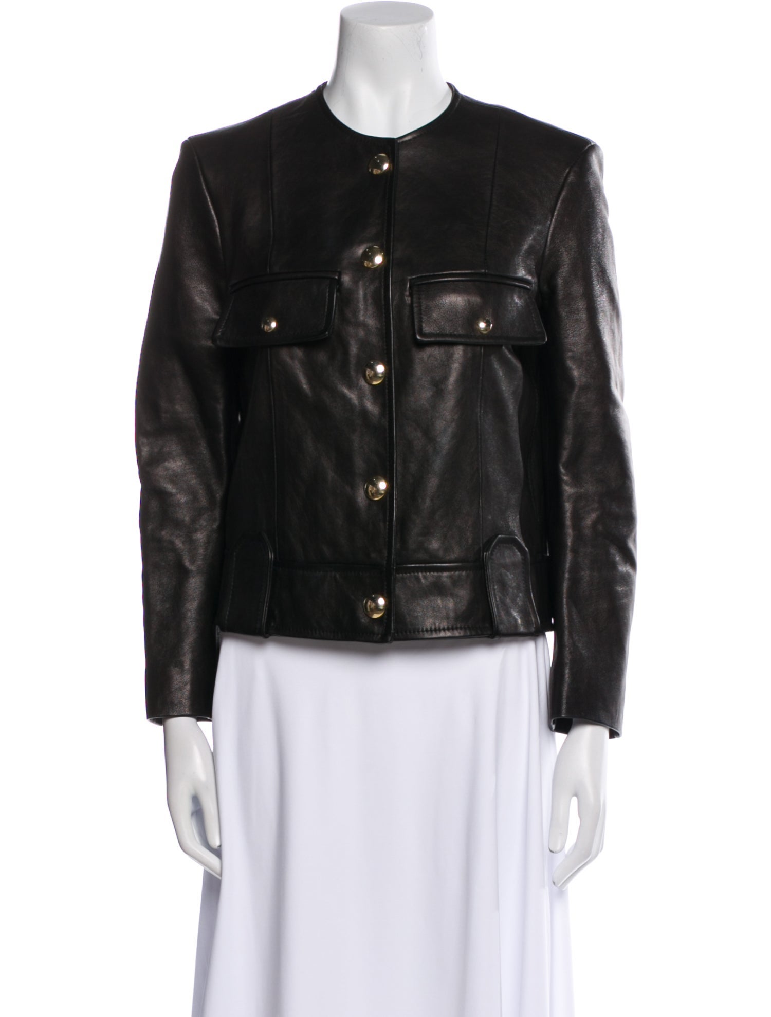 Khaite Leather Biker Jacket