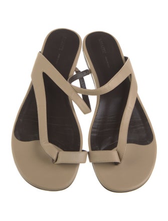 Khaite Leather Slides