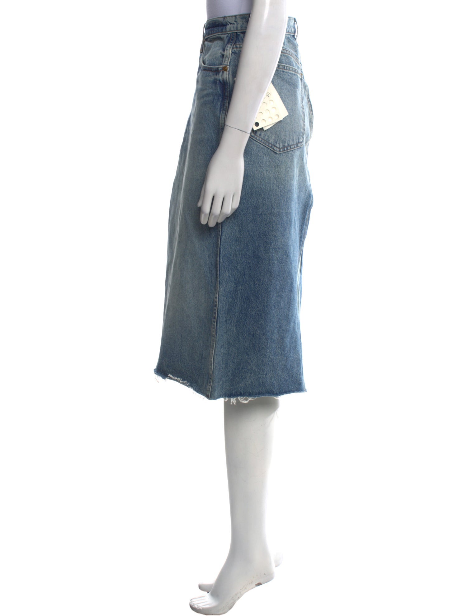 Khaite Distressed Accents Knee-Length Skirt w/ Tags