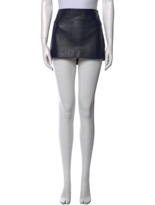 Khaite Leather Mini Skirt