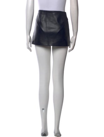 Khaite Leather Mini Skirt