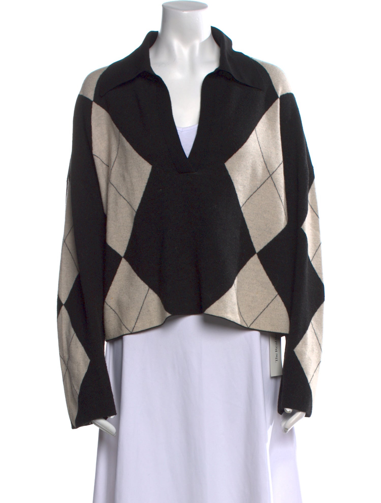 Khaite Wool Plaid Print Sweater