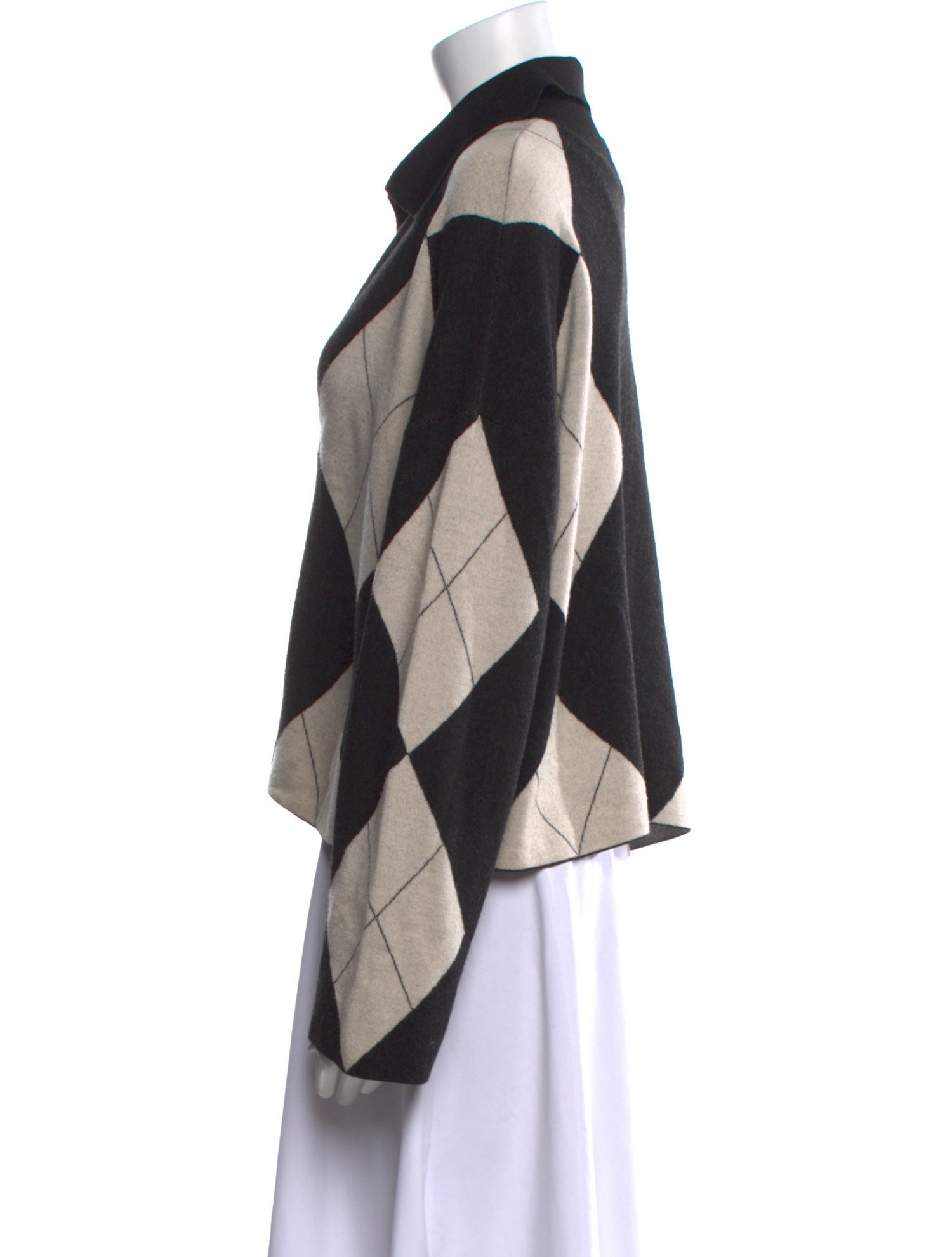 Khaite Wool Plaid Print Sweater