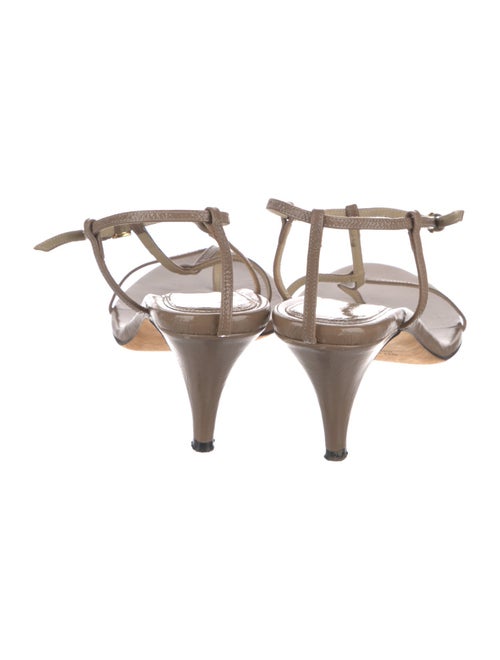 Khaite Leather T-Strap Sandals