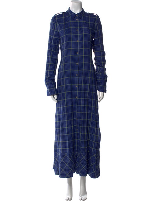 Khaite Plaid Print Long Dress