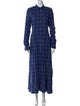 Khaite Plaid Print Long Dress
