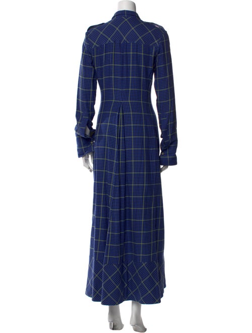 Khaite Plaid Print Long Dress