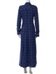 Khaite Plaid Print Long Dress