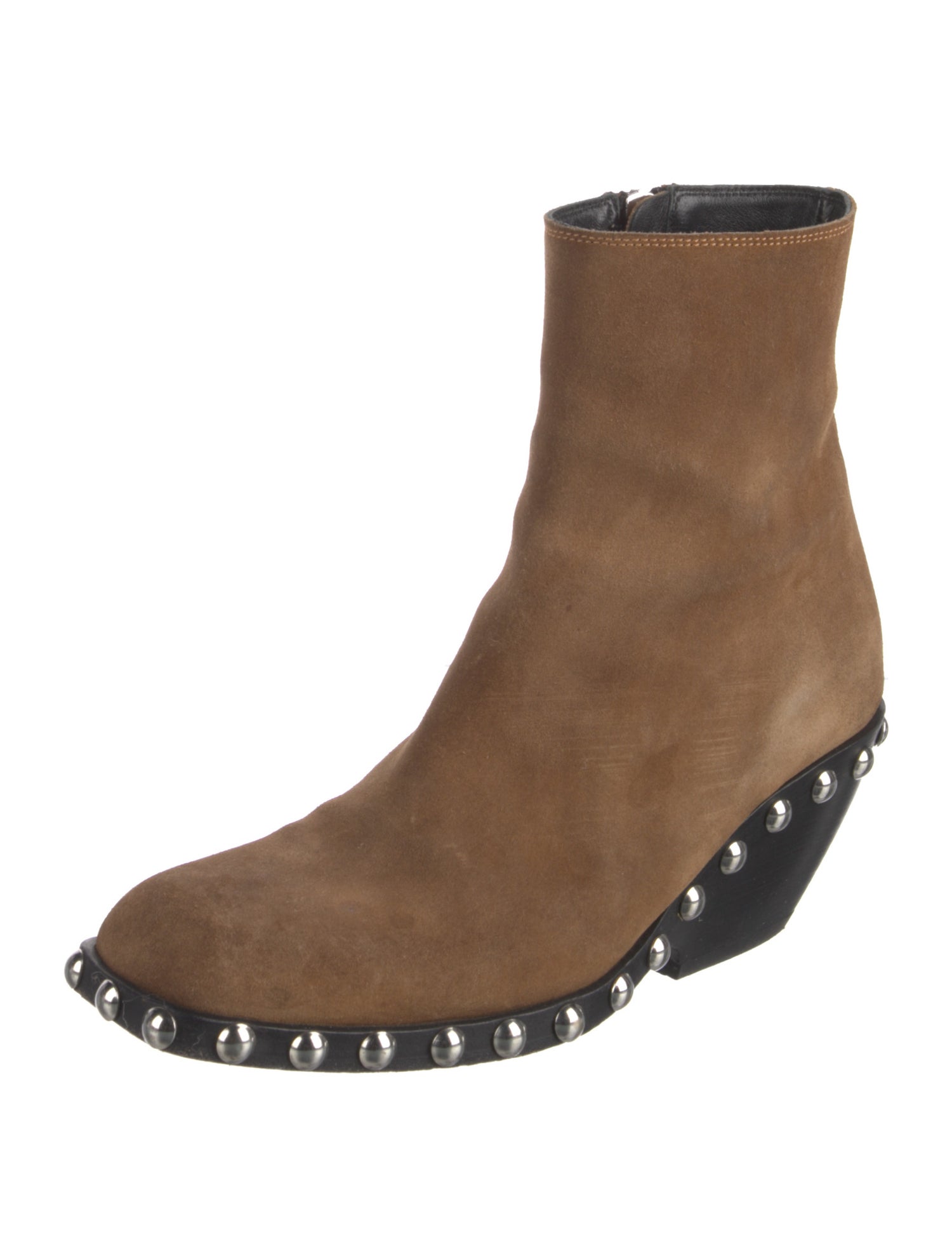 Khaite Suede Studded Accents Sock Boots