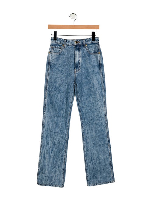 Khaite High-Rise Straight Leg Jeans
