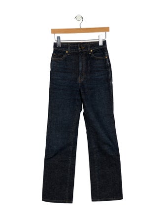 Khaite High-Rise Straight Leg Jeans