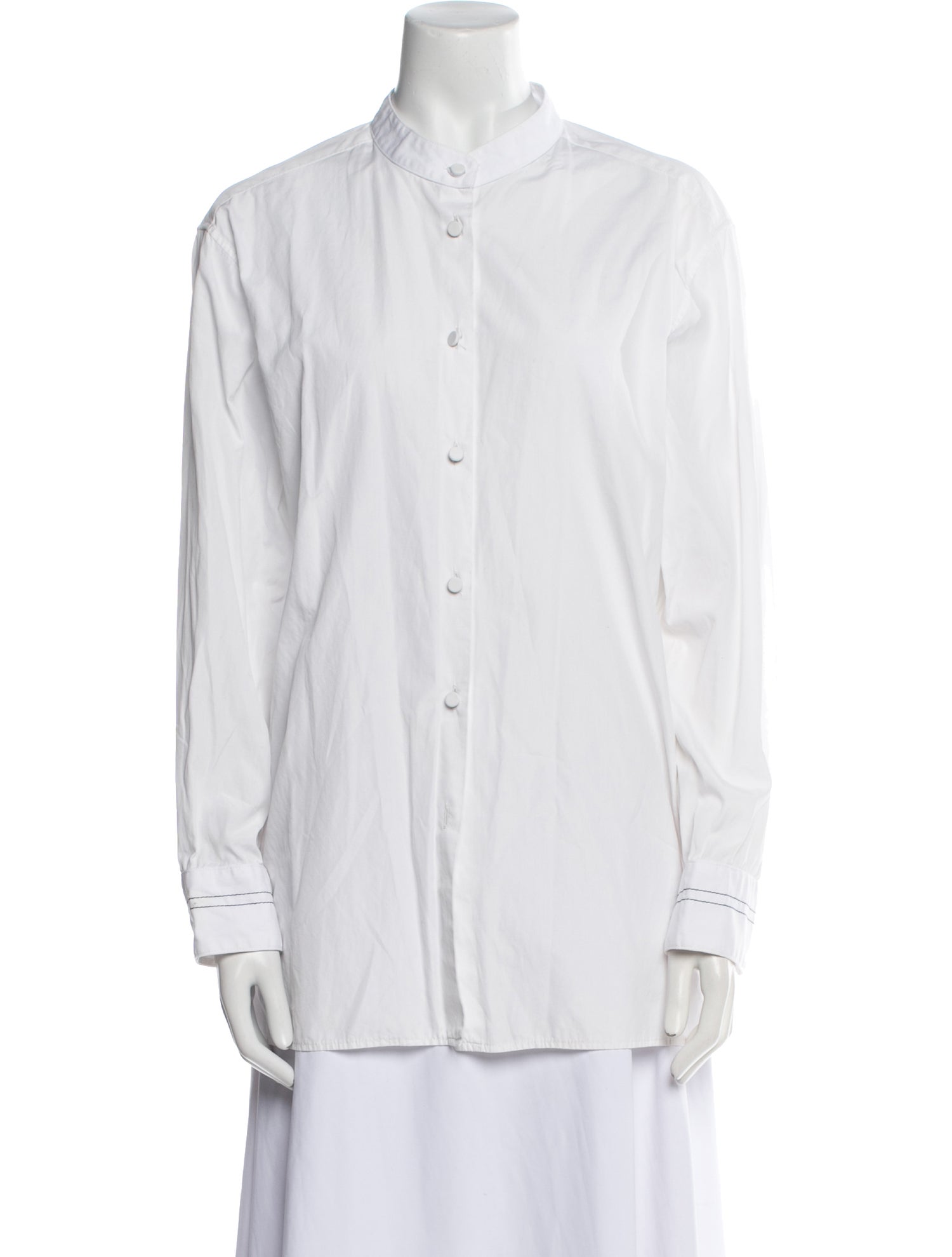 Khaite Long Sleeve Button-Up Top