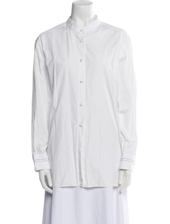 Khaite Long Sleeve Button-Up Top