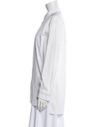 Khaite Long Sleeve Button-Up Top