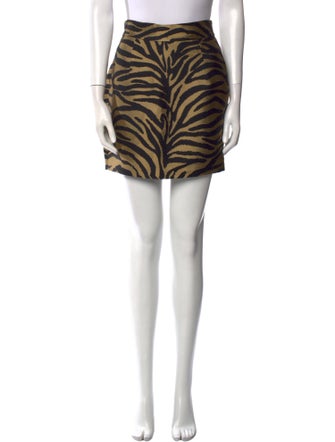 Khaite Animal Print Mini Skirt