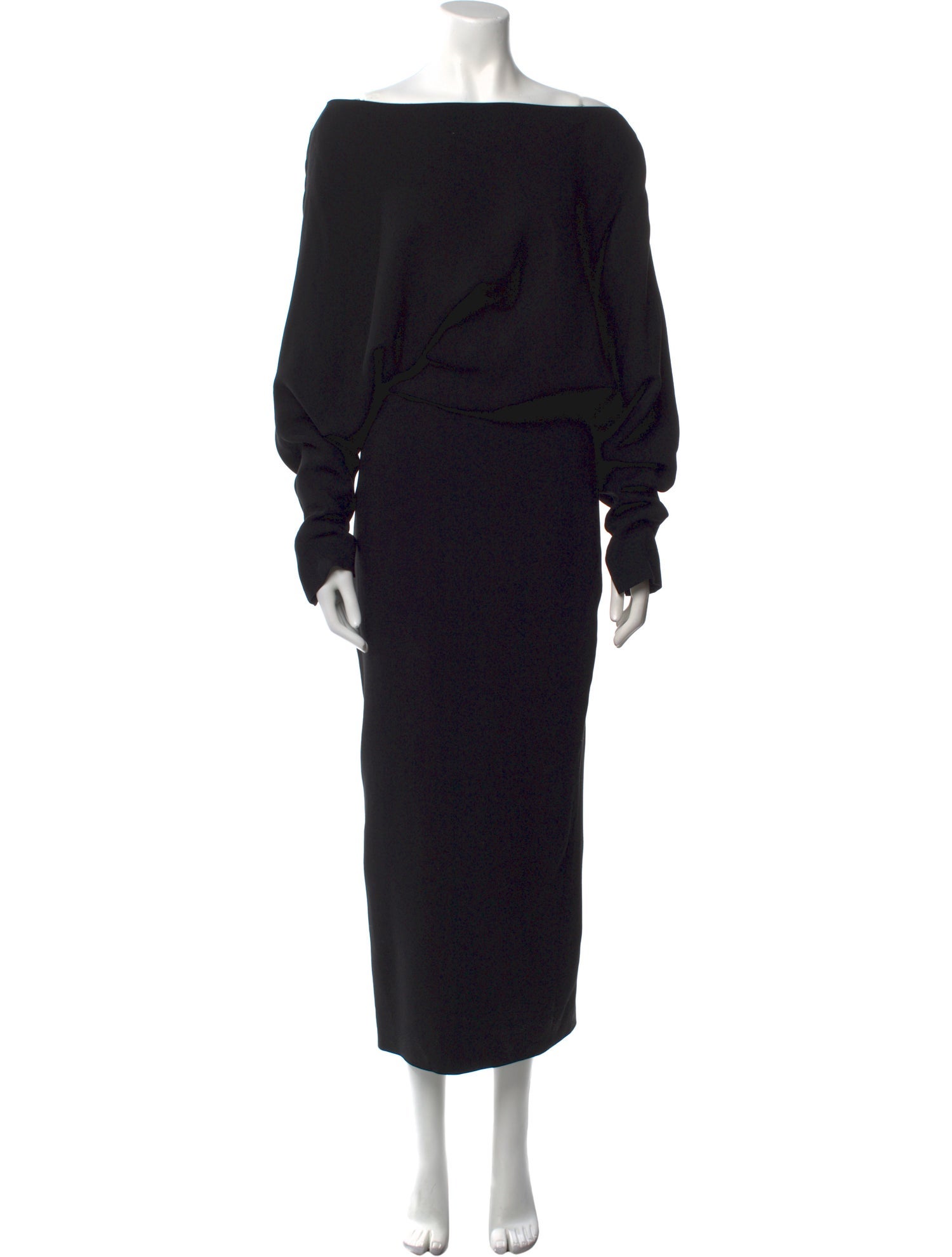 Khaite Bateau Neckline Long Dress