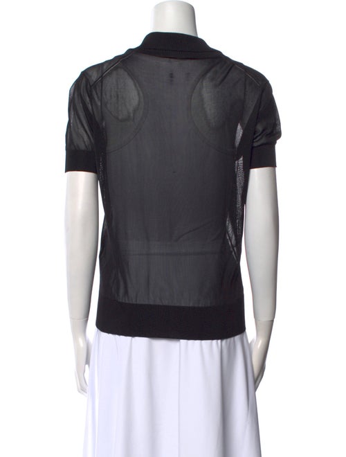 Khaite V-Neck Short Sleeve Polo