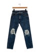 Khaite Mid-Rise Straight Leg Jeans