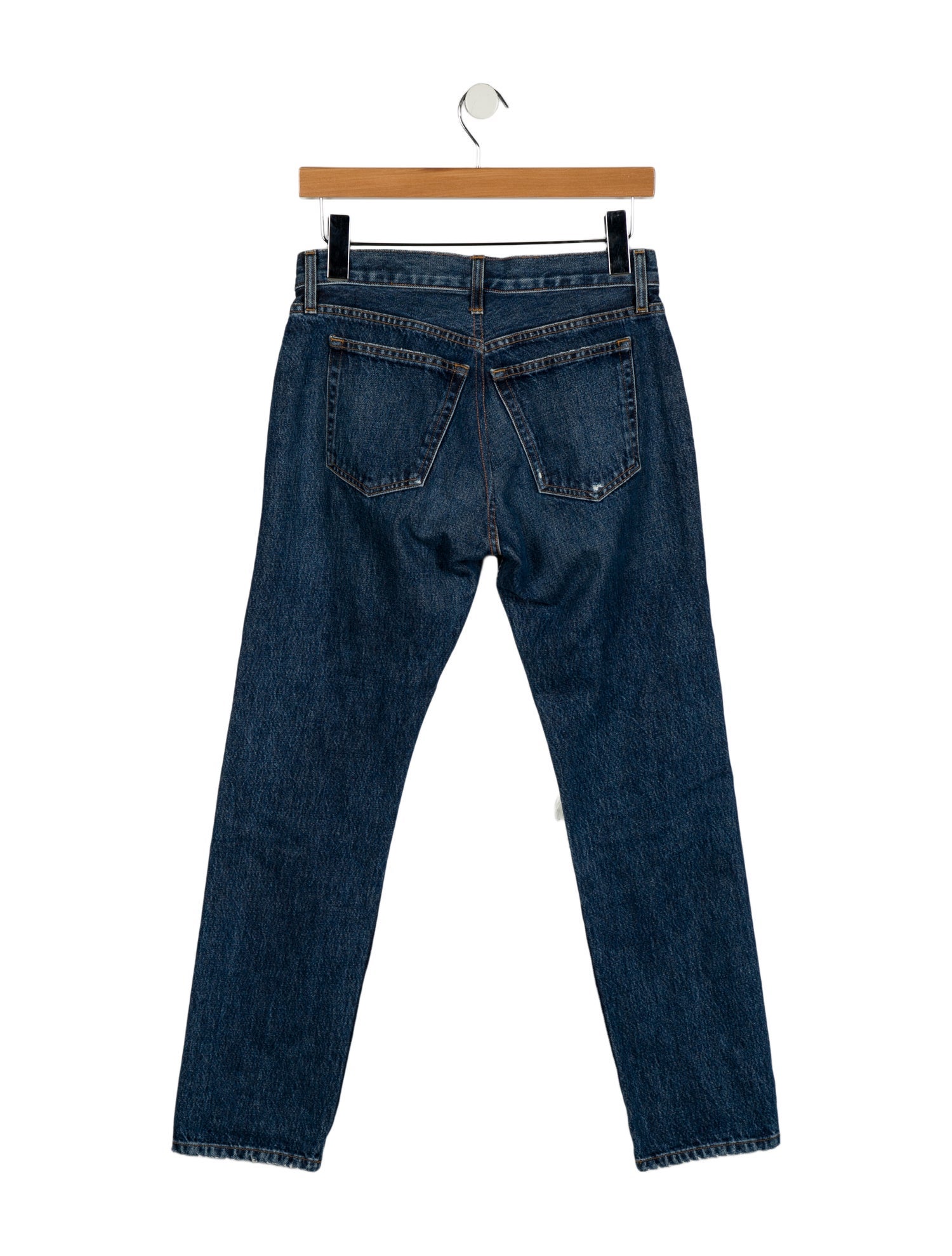 Khaite Mid-Rise Straight Leg Jeans