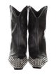 Khaite Leather Crystal Embellishments Western Boots
