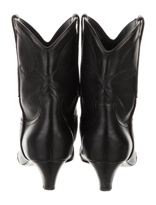 Khaite Leather Crystal Embellishments Western Boots