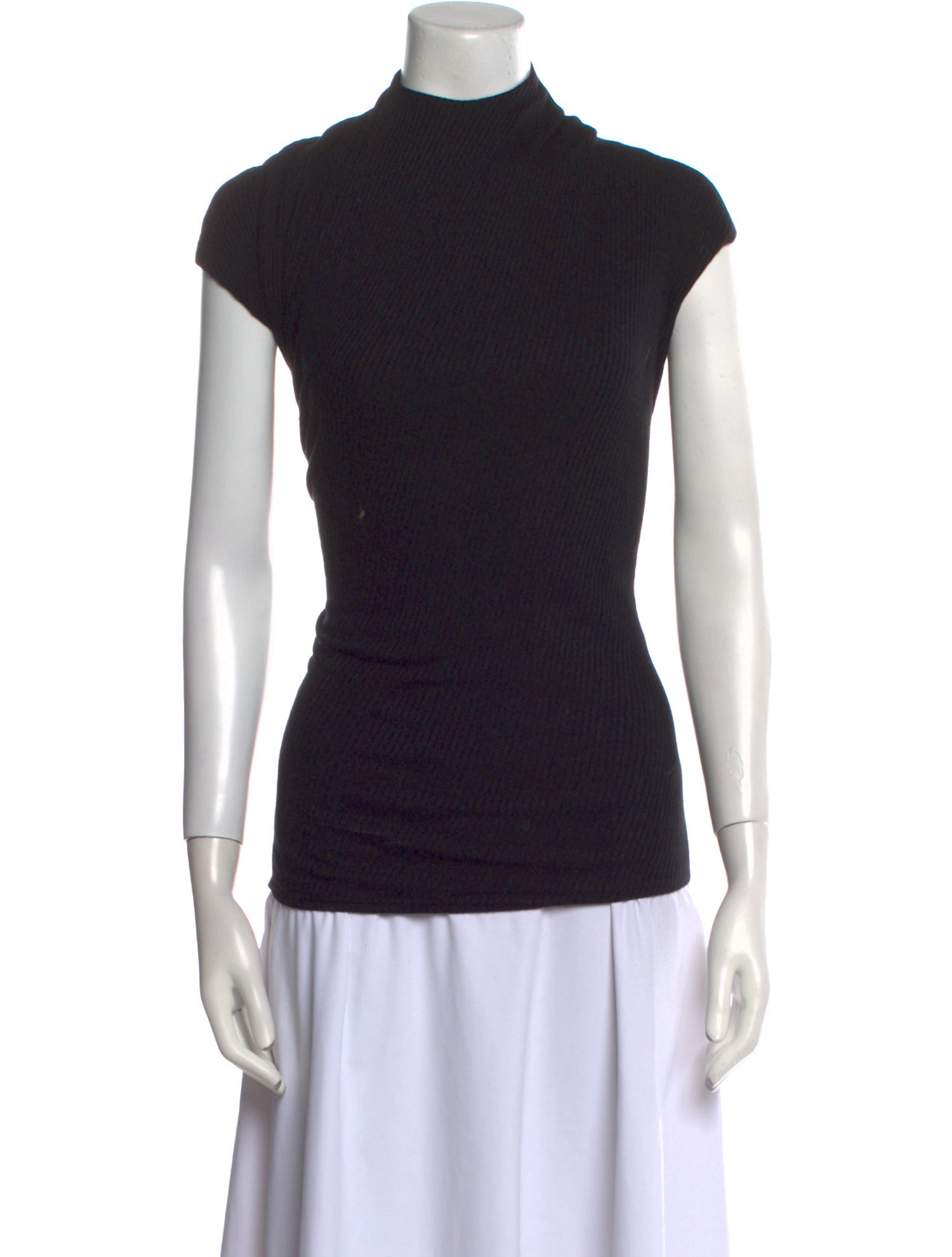 Khaite Mock Neck Short Sleeve Top
