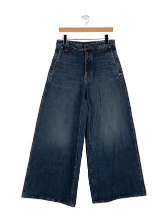 Khaite High-Rise Wide Leg Jeans