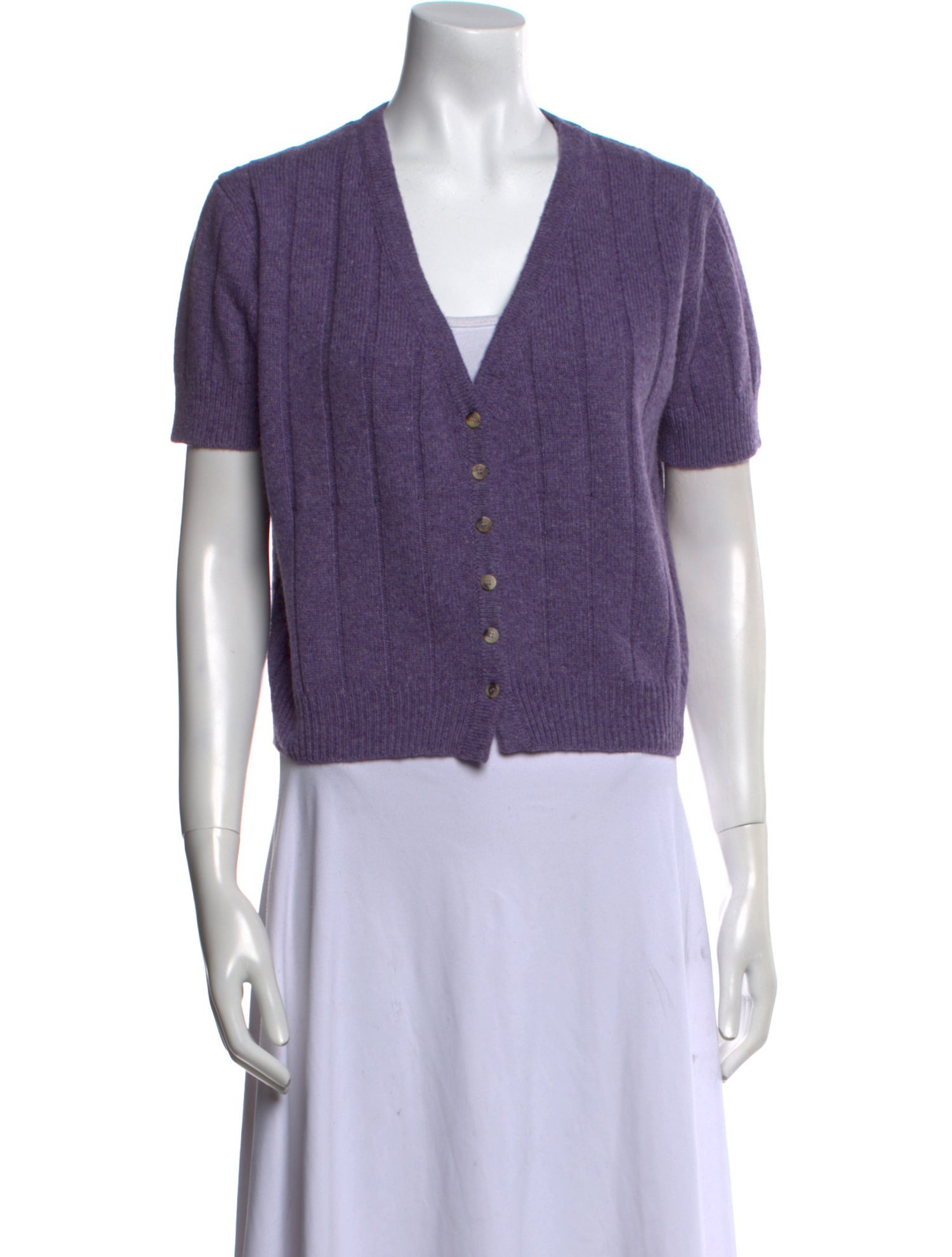 Khaite Cashmere V-Neck Crop Top