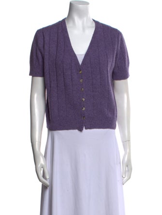 Khaite Cashmere V-Neck Crop Top