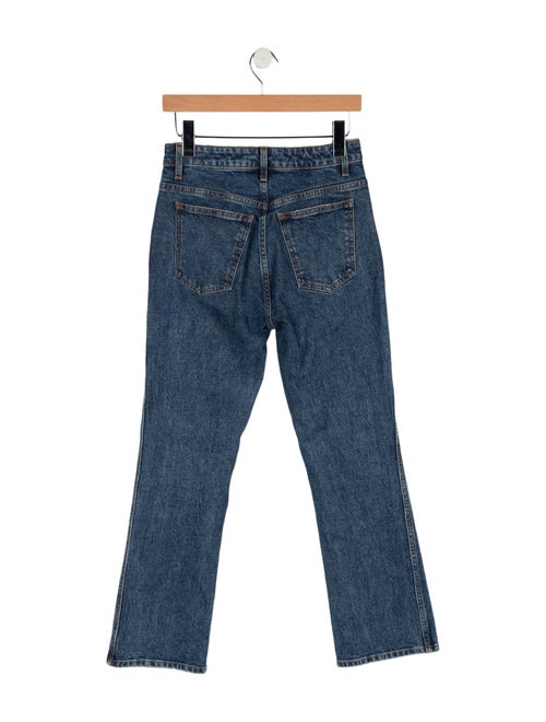 Khaite Mid-Rise Straight Leg Jeans