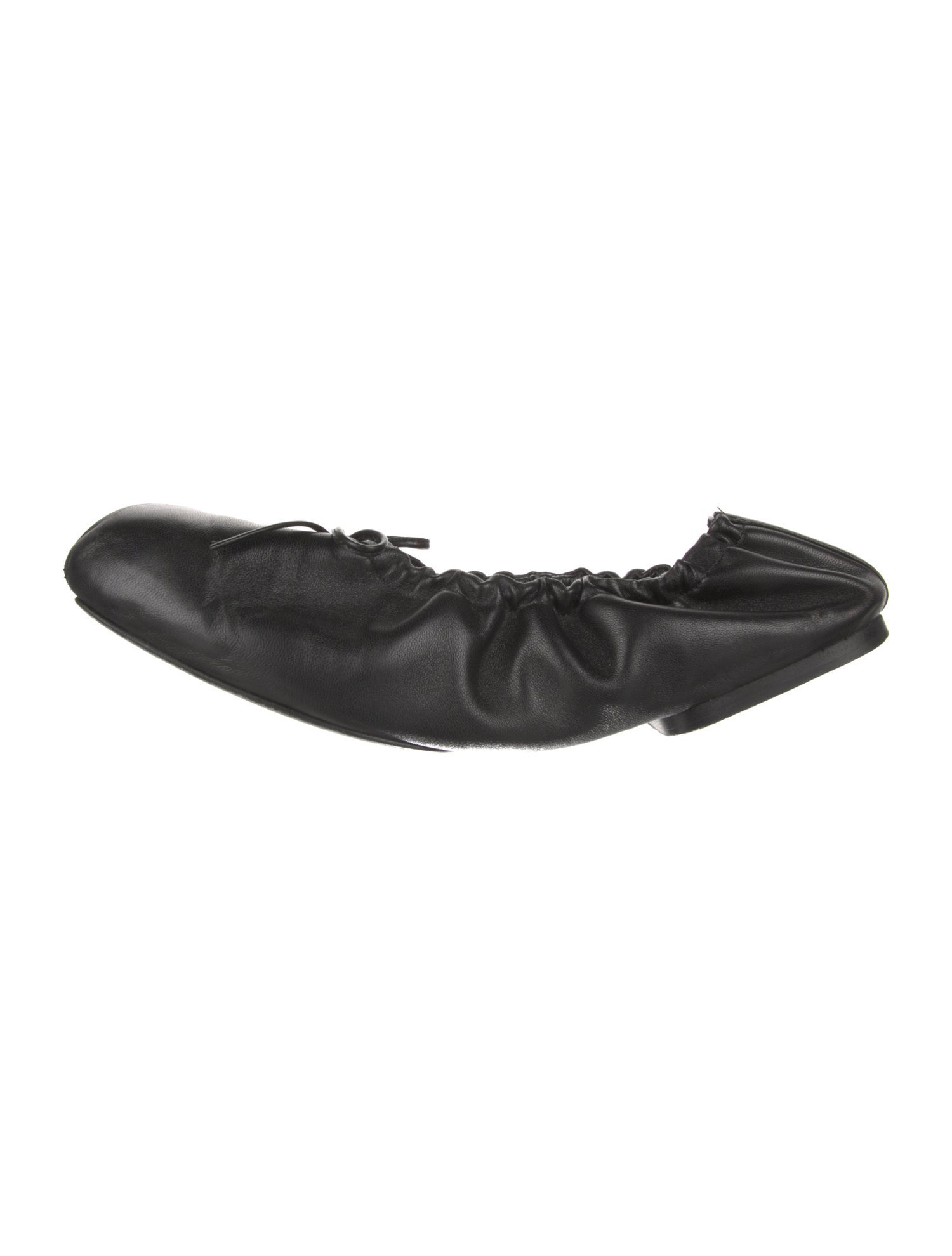 Khaite Leather Bow Accents Ballet Flats