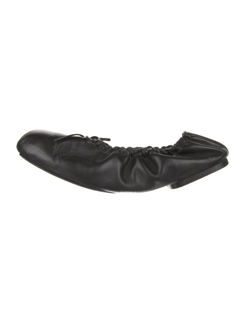 Khaite Leather Bow Accents Ballet Flats