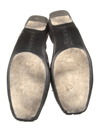 Khaite Leather Bow Accents Ballet Flats