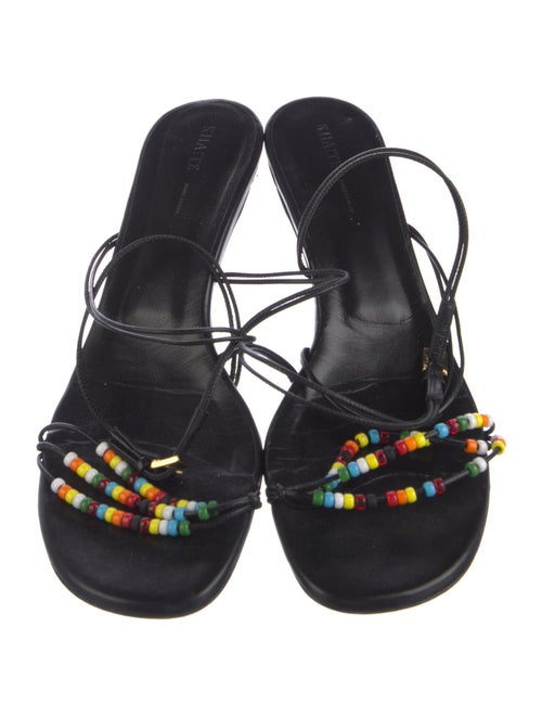 Khaite Leather Slingback Sandals