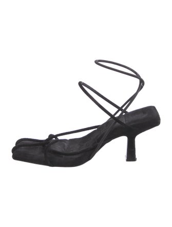 Khaite Suede Slingback Sandals