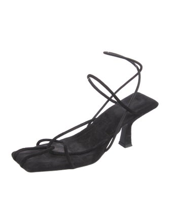 Khaite Suede Slingback Sandals